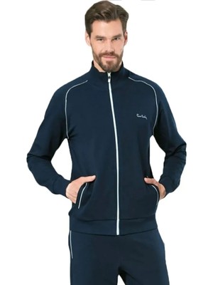 Pierre Cardin 7055 Erkek Uzun Kollu Dik Yaka Eşofman Takımı-Lacivert