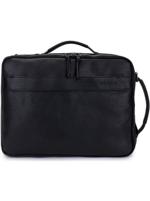 Bruno Rossi Bag Erkek Hakiki Deri Siyah Sırt Çantası 1048 331 Erk Canta SK24-25 Nero