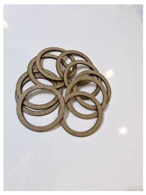 Sözen Home Design Ham MDF 10'lu Düş Kapanı Makrome Örgü Çemberi 8 cm Çapında 3 mm Kalınlık