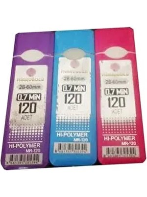 Mikrogold 120 Adetli Tüp 07 mm Kalem Ucu Min - 3 Adet