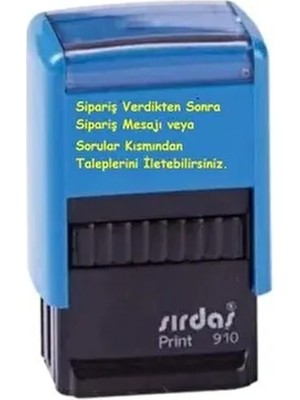 Sırdaş Isim Kaşesi 910 Otomatik 26.5x10 mm Mavi Renk Kişiye Özel Tasarım İçin