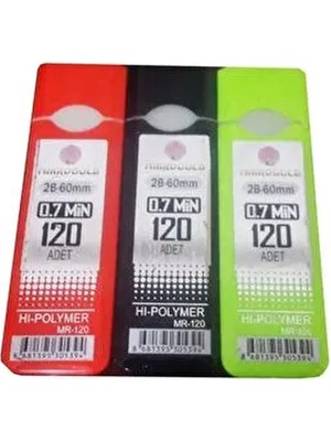 Mikrogold 120 Adetli Tüp 07 mm Kalem Ucu Min - 3 Adet