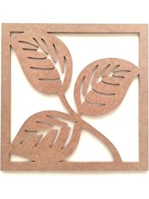 Dekolobi Ham Mdf Yapraklı Boyanabilir Çerçeveli Pano Tablo Doğal Renkli Modern Tasarım