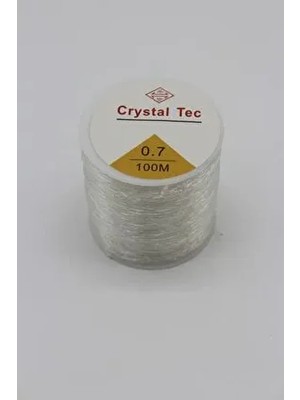 Hobimos Şeffaf Lastikli 0,7 mm Silikon Misina- Elişi Takı Aksesuar Esnek Lastik Misine Tesbih Ipi 100 mt