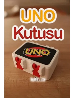 Loftico Uno Kart Kutusu Şık Saklama Kutusu Aile ve Arkadaşlarla Oyun İçin Kolay Taşınabilir