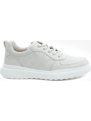 Greyder Erkek Kirli Beyaz Hakiki Deri Sneaker Ayakkabı 5Y1SA17740