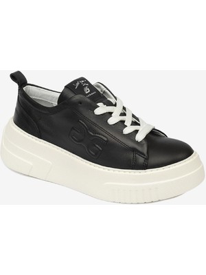 Greyder Kadın Siyah Hakiki Deri Sneaker Ayakkabı 4Y2SA33710