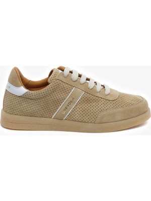 Greyder Kadın Bej Hakiki Deri Sneaker Ayakkabı 5Y2UA34381