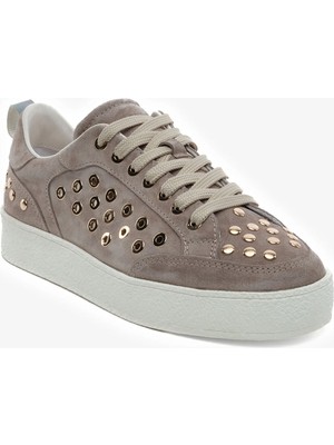 Greyder Kadın Vizon Hakiki Deri Sneaker Ayakkabı 5Y2UA34442