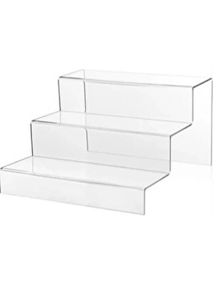 pleksi merdiven raf 3 mm şeffaf3 ( 30 cm genişlik ) 3 katlı stand