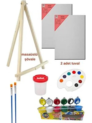 O&S Oyun ve Sanat Eğlen-Üret Resim Tuval Seti, Tual Başlangıç Seti, Okul Ressam Çocuk Set
