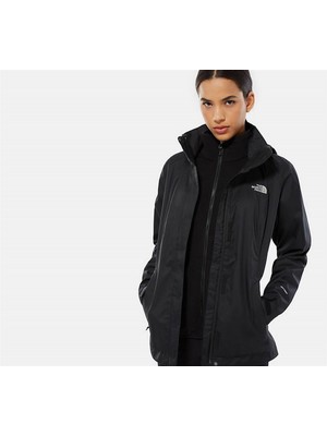 The North Face Kadın Evolve II Triclimate Jacket Siyah Outdoor Kullanım İçin Su Geçirmez Mont