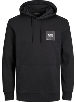 Jack & Jones Kapüşon Yaka Siyah Erkek Sweatshirt 12213245_JJLOCK Sweat Hood