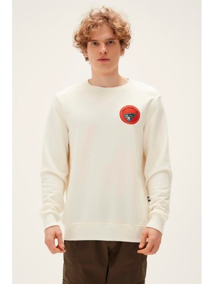 Bad Bear Bonfıre Crewneck Marshmalllow