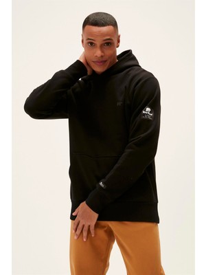 Bad Bear Cordless Hoodie Erkek Siyah Sweatshirt 22.02.12.036-C01