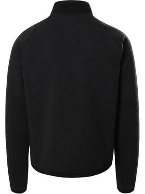 The North Face Erkek Polar Gl Full Zip Siyah Renkli Yumuşak Polartec Fleece Kumaş Trekking İçin