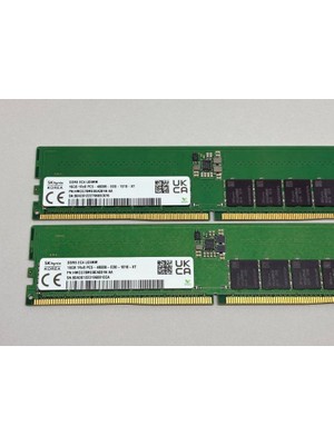 Sk Hynix 16GB Ddr5 4800 Ec4 Udımm 1rx8 PC5-4800B-ED0-1010-XT 288PIN Server Ram