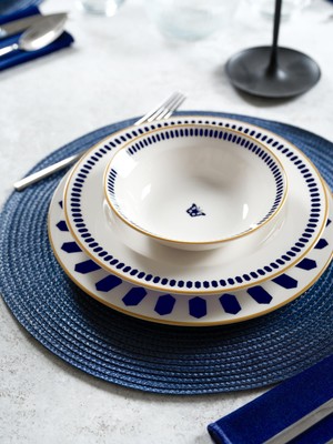 Güral Porselen 12 Parça Çınar Elegant Yemek Takımı GBSED12KY1E43065 Greeneye Beyaz Porselen 4 Kişilik Desenli