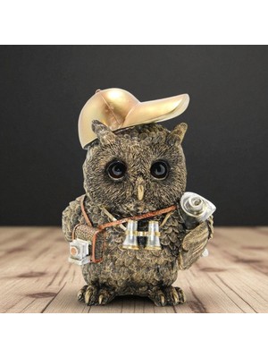 Steampunk Polyester Baykuş Figürü Dekoratif Vip