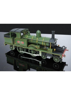 Retro Dekoratif Buharlı Tren Maketi - Full Metal Dekoratif Vip