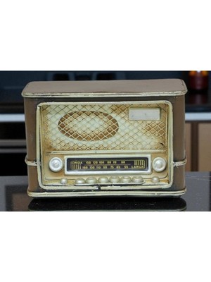 Dekoratif Metal Nostaljik Radyo Eskitilmiş Görünüm Vip