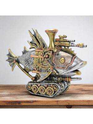 Tank Balığı Steampunk Polyester Tasarım Figür Dekoratif Vip