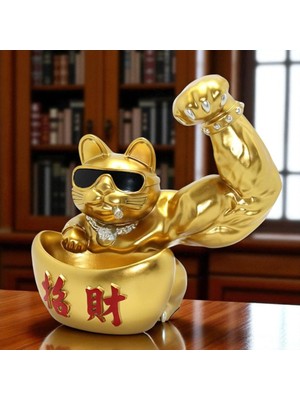 Goldflex Kitty – Gücün ve Şansın Altın Hali Eğlenceli Dekoratif Vip
