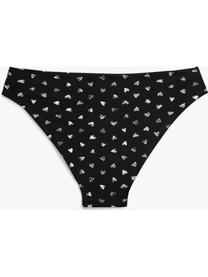 Koton Rahat Kalıp Pamuklu Kalp Desenli Brief Külot