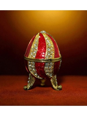 Fabergé Stili Yumurta Kutusu Modeli Lüks Tasarımlı Dekoratif Vip