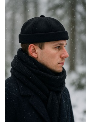 Gonca Şapka Ayarlanabilir Kışlık Kaşe Docker Retro Takke Şapka