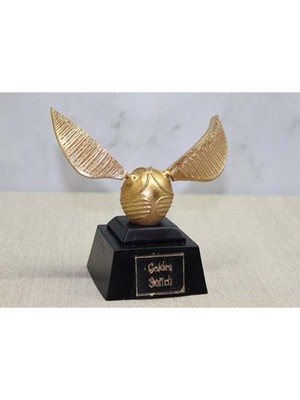 Polyester Golden Snitch Melek Kanadı Stantlı Biblo Ev Ofis Dekorasyon Hediyelik Vip