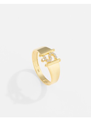 14 Ayar Altın Kişiye Özel Harf Yüzük