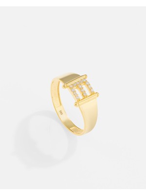 14 Ayar Altın Kişiye Özel Harf Yüzük