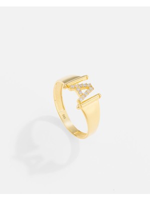 14 Ayar Altın Kişiye Özel Harf Yüzük