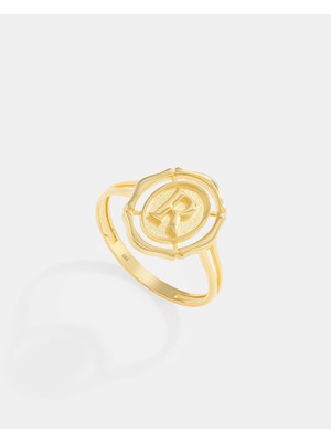 14 Ayar Altın Harfli Yüzük