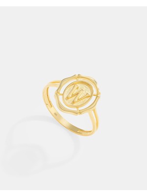 14 Ayar Altın Harfli Yüzük