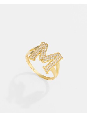 14 Ayar Altın Kişiye Özel Harfli Yüzük