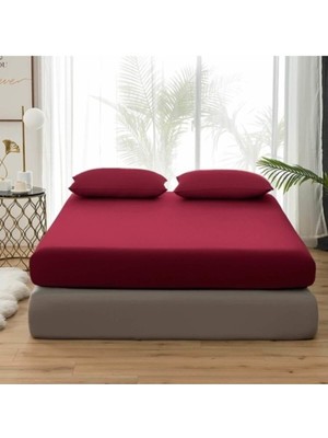 Özdilek Çarşaf Fitted Yastıklı Ranforce 100X200 Bordo Trendy