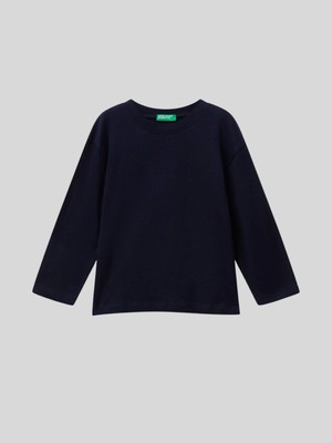 Benetton Erkek Çocuk Baskılı Sweatshirt 1-6 Yaş Lacivert