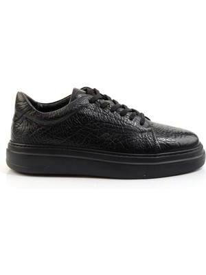 Siyah Hakiki Deri Erkek Sneaker E01905716203