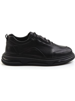 Siyah Hakiki Deri Erkek Sneaker E01080212403