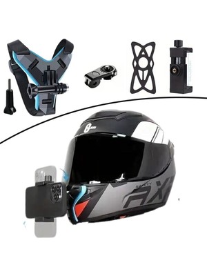 Motorsiklet Kask Önü Takılan Telefon Tutucu Aksiyon Kamerası Takılabilen Aparat
