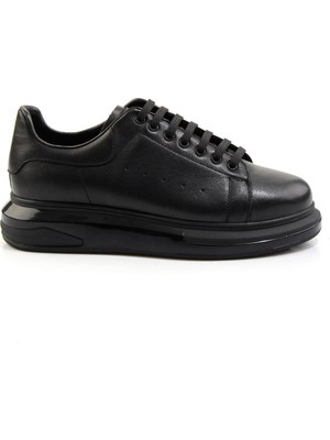 Siyah Hakiki Deri Erkek Sneaker E01811100743