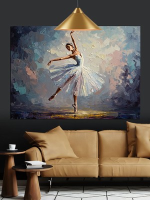 Balerin Dans Eden Kadın Dekoratif Kanvas - Mdf Ahşap Tablo