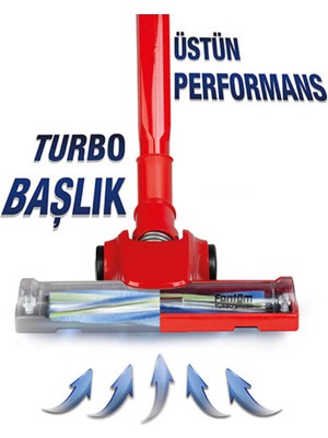 Fantom Turbo Başlık 1200 S Uyumlu Kırmızı Renkli Sert Zemin İçin Pratik Plastik Aksesuar