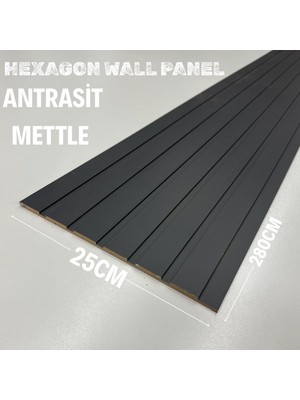 Hexagon Antrasit Mettle Lambri 4 Adet (25 Cm)