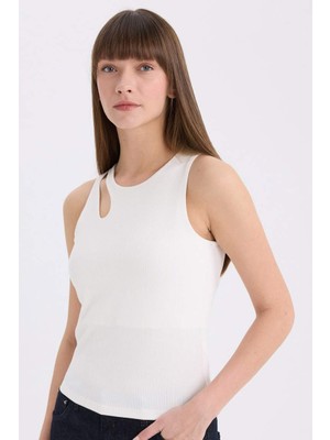 DeFacto Slim Fit Bisiklet Yaka Fitilli Kaşkorse Atlet A3422AX25AU