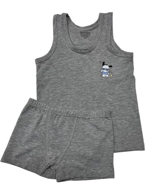 Katamino Erkek Çocuk Rahat Pamuklu 2'li Atlet ve Boxer Takımı