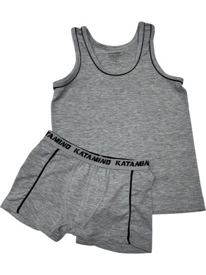 Katamino Erkek Çocuk Pamuklu Atlet Boxer Ikili Set