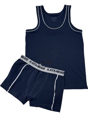 Katamino Erkek Çocuk Pamuklu Atlet Boxer Ikili Set